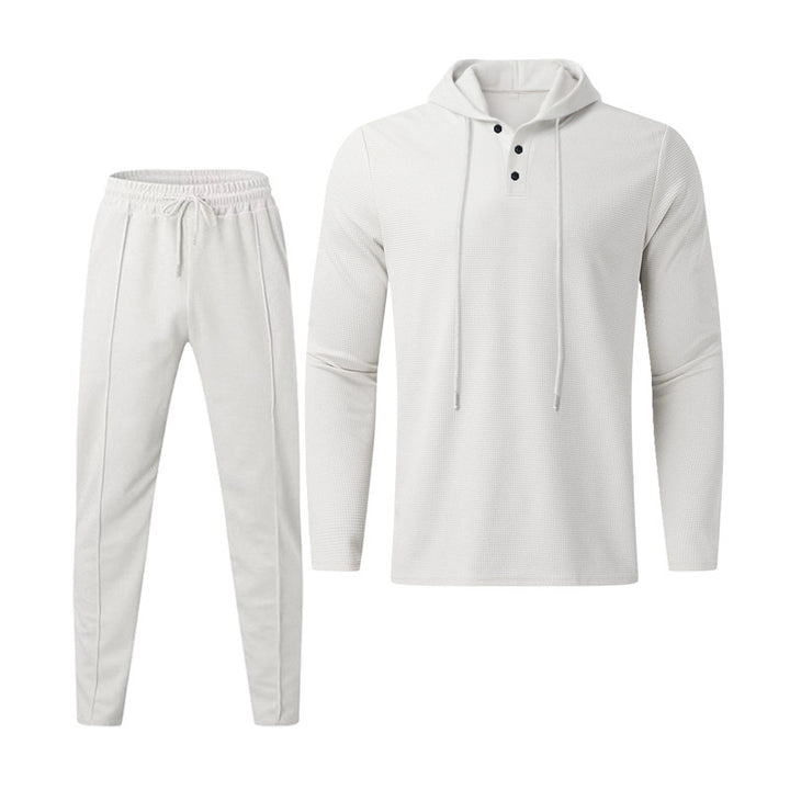 Herrar sportigt Hoodie och joggingbyxor set i strukturerad design Mirla-Eva Jonsson