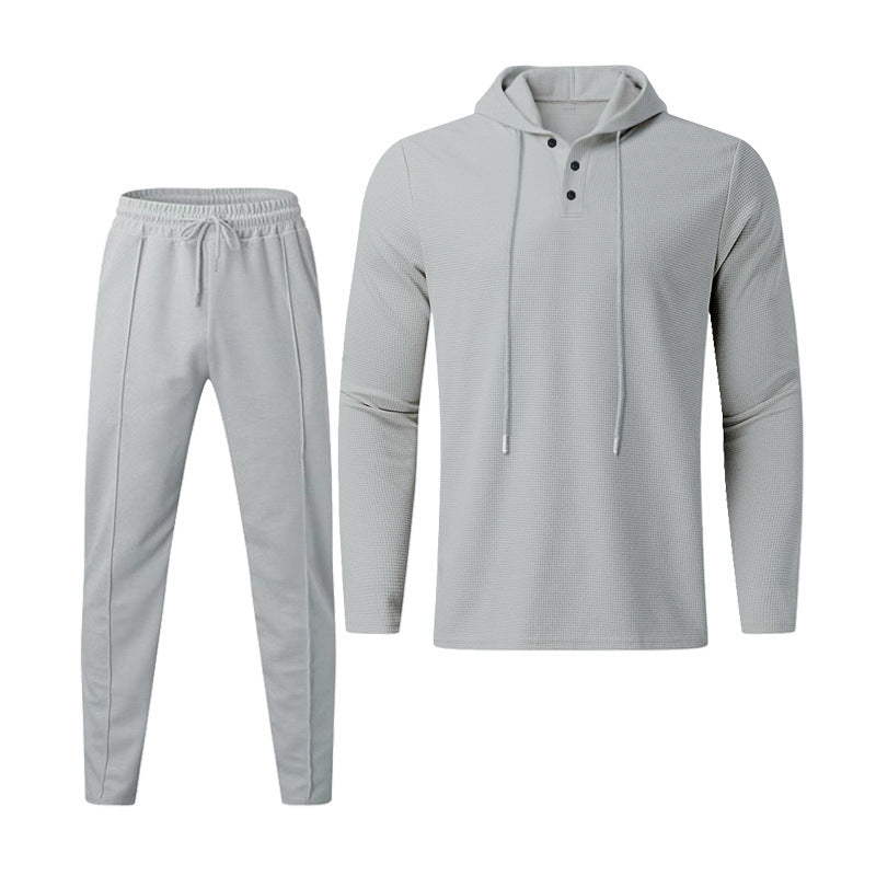 Herrar sportigt Hoodie och joggingbyxor set i strukturerad design Mirla-Eva Jonsson