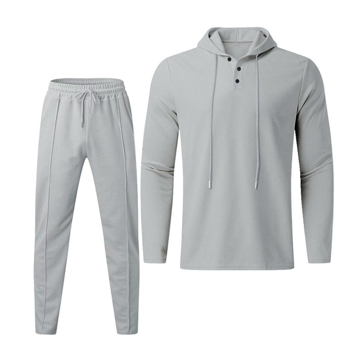 Herrar sportigt Hoodie och joggingbyxor set i strukturerad design Mirla-Eva Jonsson