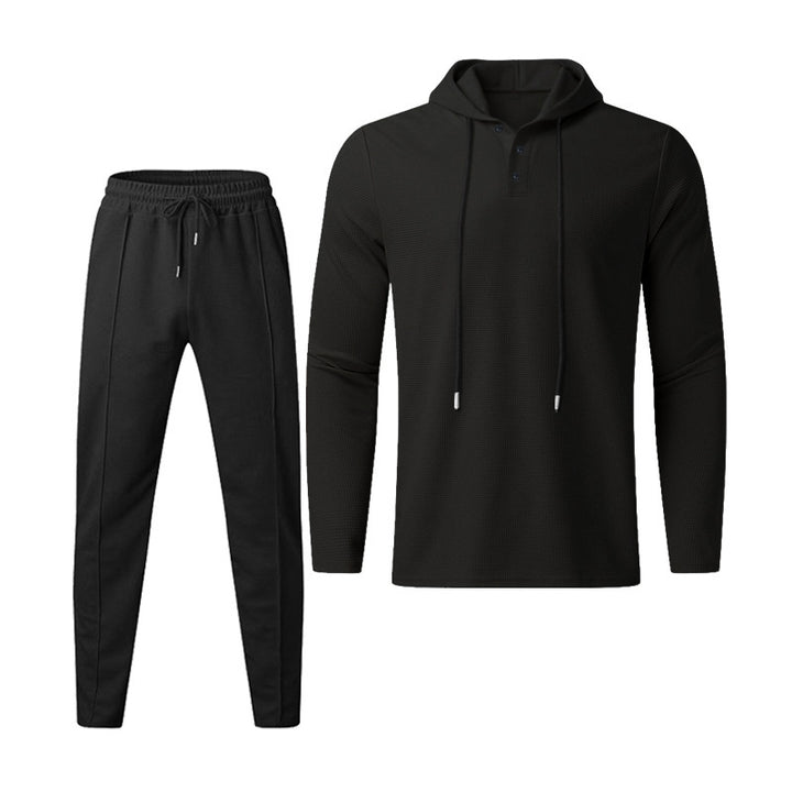 Herrar sportigt Hoodie och joggingbyxor set i strukturerad design Mirla-Eva Jonsson