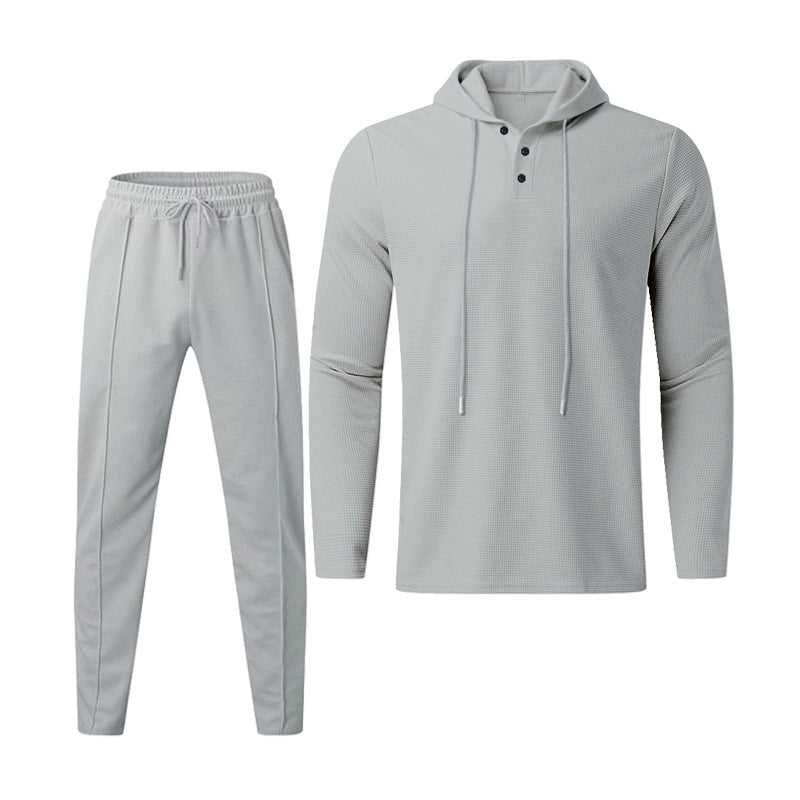 Herrar sportigt Hoodie och joggingbyxor set i strukturerad design Mirla-Eva Jonsson