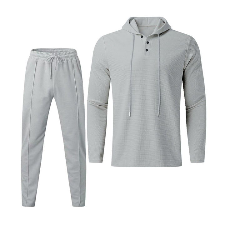 Herrar sportigt Hoodie och joggingbyxor set i strukturerad design Mirla-Eva Jonsson
