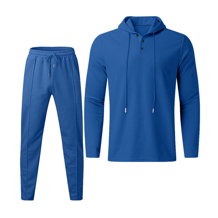 Herrar sportigt Hoodie och joggingbyxor set i strukturerad design Mirla-Eva Jonsson