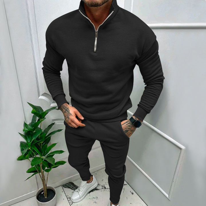 Herrar sportigt Sweatshirt- och joggingbyx-set med dragkedja Eva Jonsson-Eva Jonsson