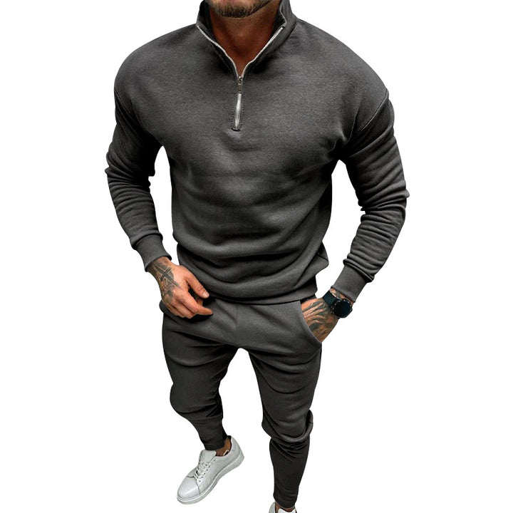 Herrar sportigt Sweatshirt- och joggingbyx-set med dragkedja Eva Jonsson-Eva Jonsson