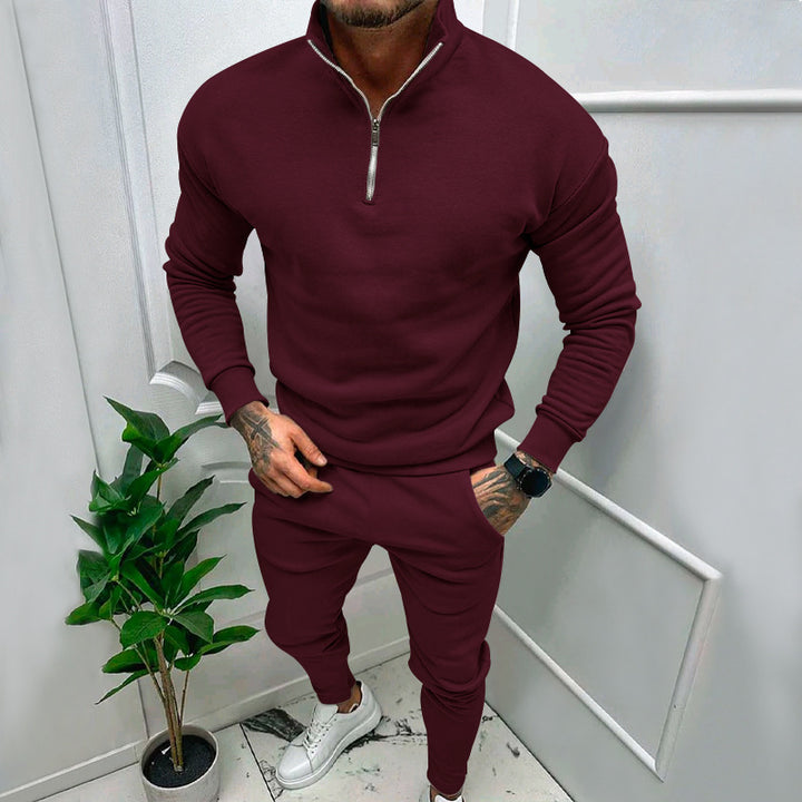 Herrar sportigt Sweatshirt- och joggingbyx-set med dragkedja Eva Jonsson-Eva Jonsson