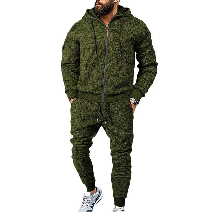 Herrar sportigt fritidsset med strukturerad hoodie och bekväma jogginbyxor Mirla-Eva Jonsson
