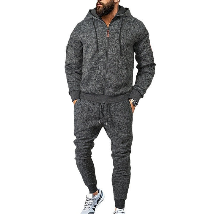 Herrar sportigt fritidsset med strukturerad hoodie och bekväma jogginbyxor Mirla-Eva Jonsson
