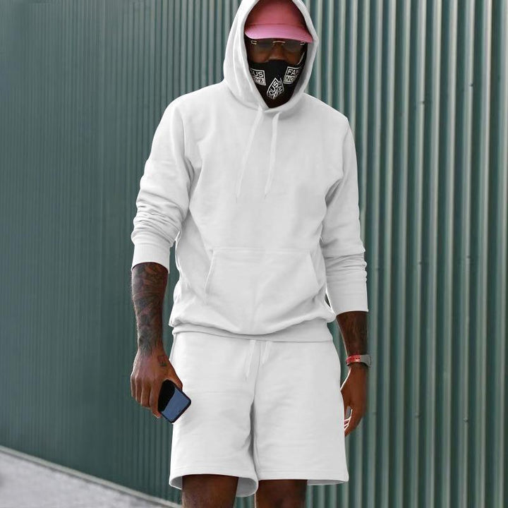 Herrar sportigt hoodie- och shortsset i högkvalitativt sweatmaterial Eva Jonsson-Eva Jonsson