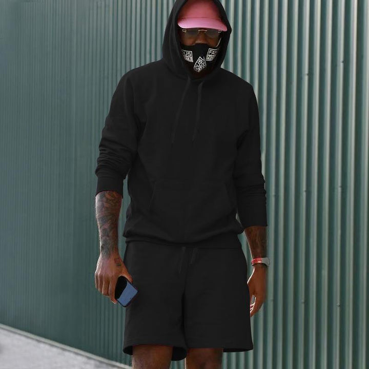 Herrar sportigt hoodie- och shortsset i högkvalitativt sweatmaterial Eva Jonsson-Eva Jonsson