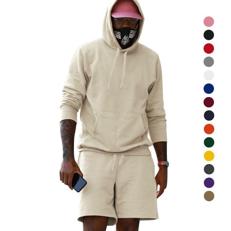 Herrar sportigt hoodie- och shortsset i högkvalitativt sweatmaterial Eva Jonsson-Eva Jonsson
