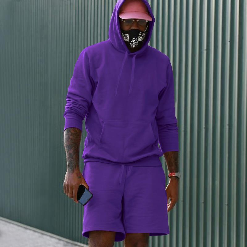 Herrar sportigt hoodie- och shortsset i högkvalitativt sweatmaterial Eva Jonsson-Eva Jonsson