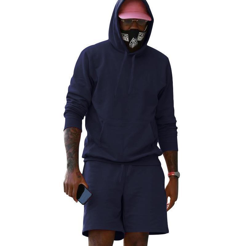 Herrar sportigt hoodie- och shortsset i högkvalitativt sweatmaterial Eva Jonsson-Eva Jonsson
