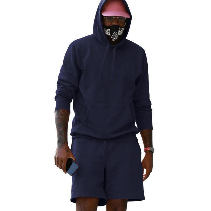 Herrar sportigt hoodie- och shortsset i högkvalitativt sweatmaterial Eva Jonsson-Eva Jonsson