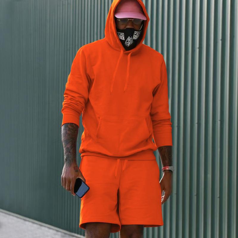 Herrar sportigt hoodie- och shortsset i högkvalitativt sweatmaterial Eva Jonsson-Eva Jonsson