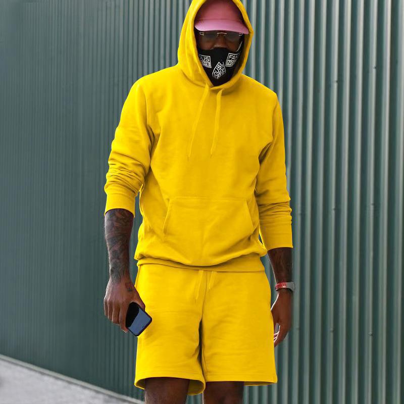 Herrar sportigt hoodie- och shortsset i högkvalitativt sweatmaterial Eva Jonsson-Eva Jonsson