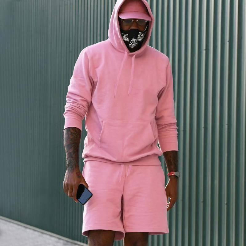Herrar sportigt hoodie- och shortsset i högkvalitativt sweatmaterial Eva Jonsson-Eva Jonsson