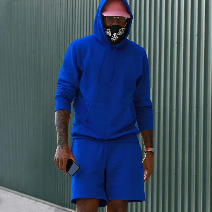 Herrar sportigt hoodie- och shortsset i högkvalitativt sweatmaterial Eva Jonsson-Eva Jonsson
