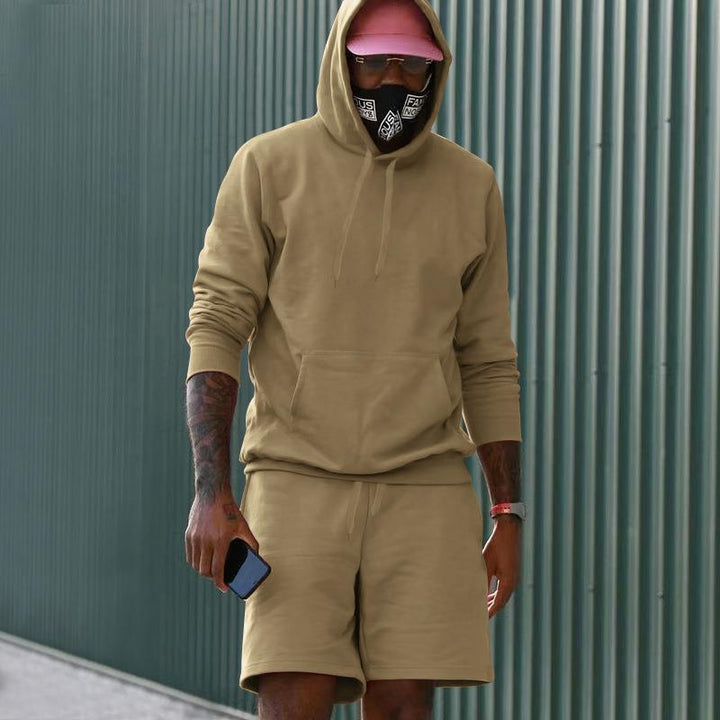 Herrar sportigt hoodie- och shortsset i högkvalitativt sweatmaterial Eva Jonsson-Eva Jonsson