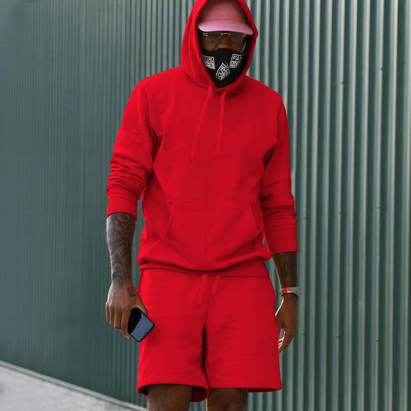 Herrar sportigt hoodie- och shortsset i högkvalitativt sweatmaterial Eva Jonsson-Eva Jonsson