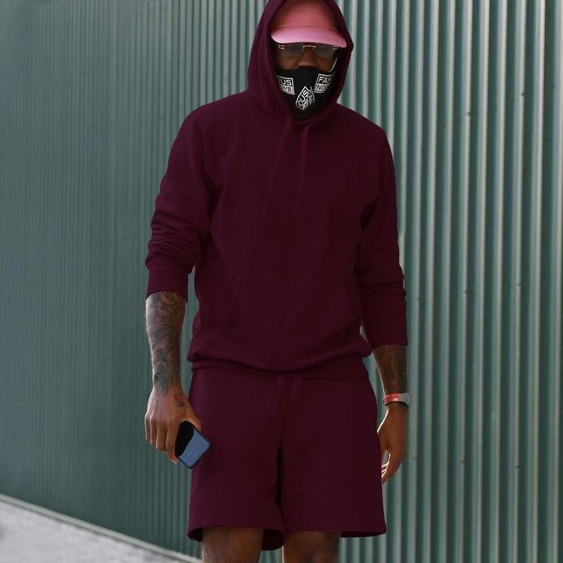Herrar sportigt hoodie- och shortsset i högkvalitativt sweatmaterial Eva Jonsson-Eva Jonsson