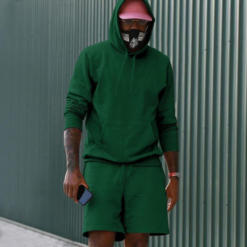 Herrar sportigt hoodie- och shortsset i högkvalitativt sweatmaterial Eva Jonsson-Eva Jonsson
