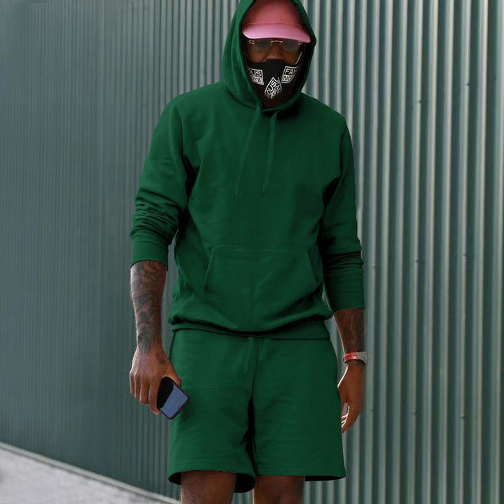 Herrar sportigt hoodie- och shortsset i högkvalitativt sweatmaterial Eva Jonsson-Eva Jonsson