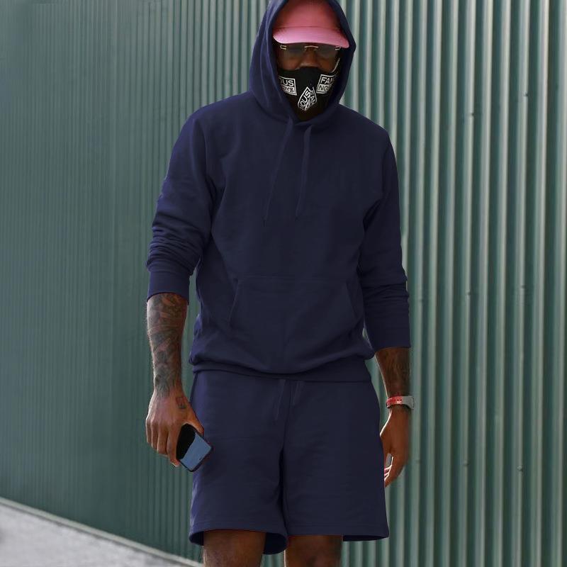 Herrar sportigt hoodie- och shortsset i högkvalitativt sweatmaterial Eva Jonsson-Eva Jonsson