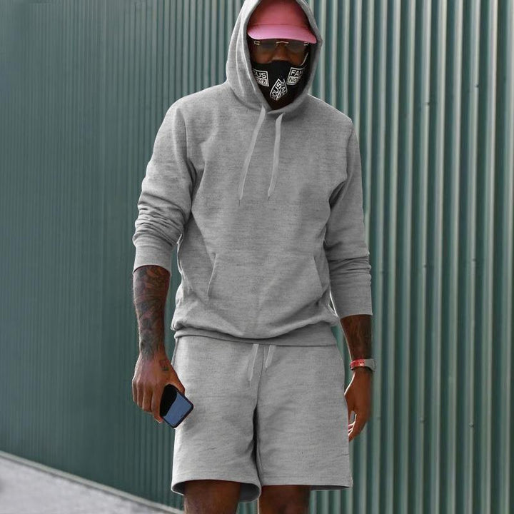 Herrar sportigt hoodie- och shortsset i högkvalitativt sweatmaterial Eva Jonsson-Eva Jonsson