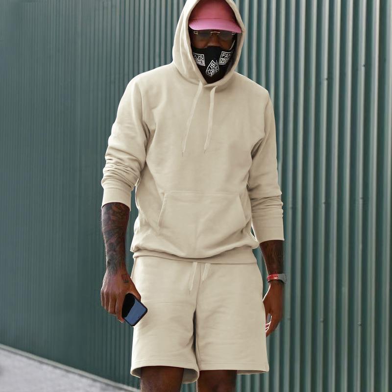 Herrar sportigt hoodie- och shortsset i högkvalitativt sweatmaterial Eva Jonsson-Eva Jonsson