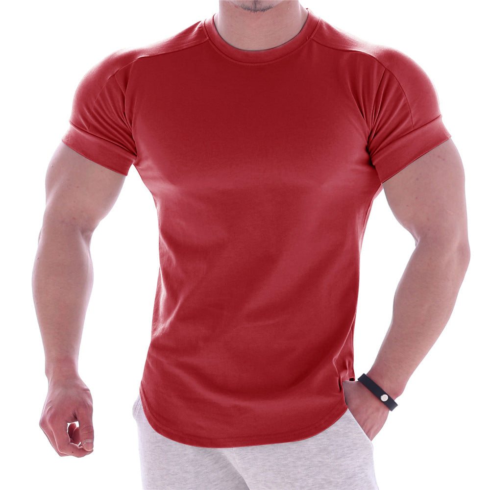 Herrar sportigt kortärmat T-shirt med ergonomisk skärning och fuktreglerande material Mirla-Eva Jonsson