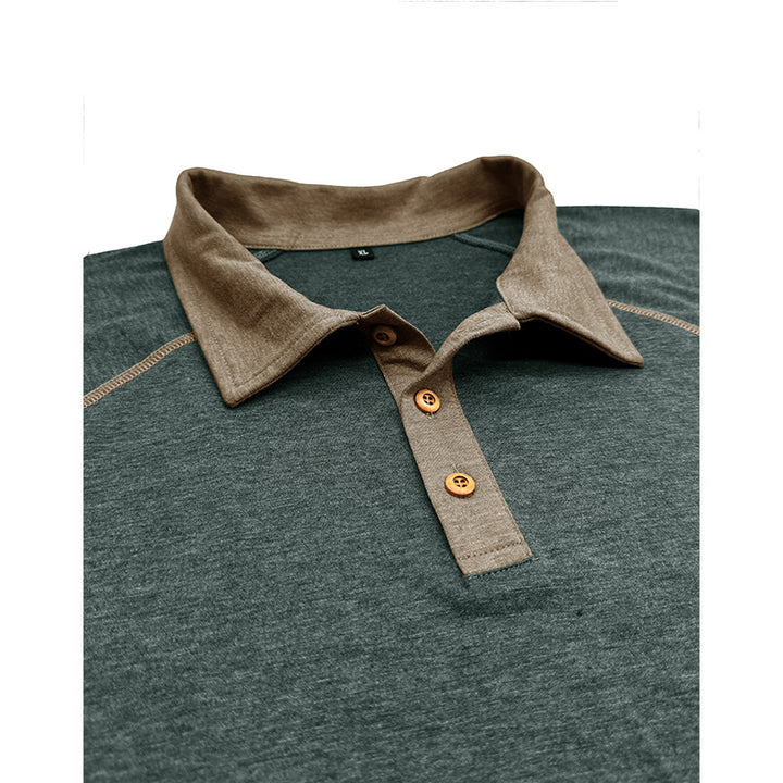Herrar sportigt långärmad polo t-shirt med innovativ krage Mirla-Eva Jonsson