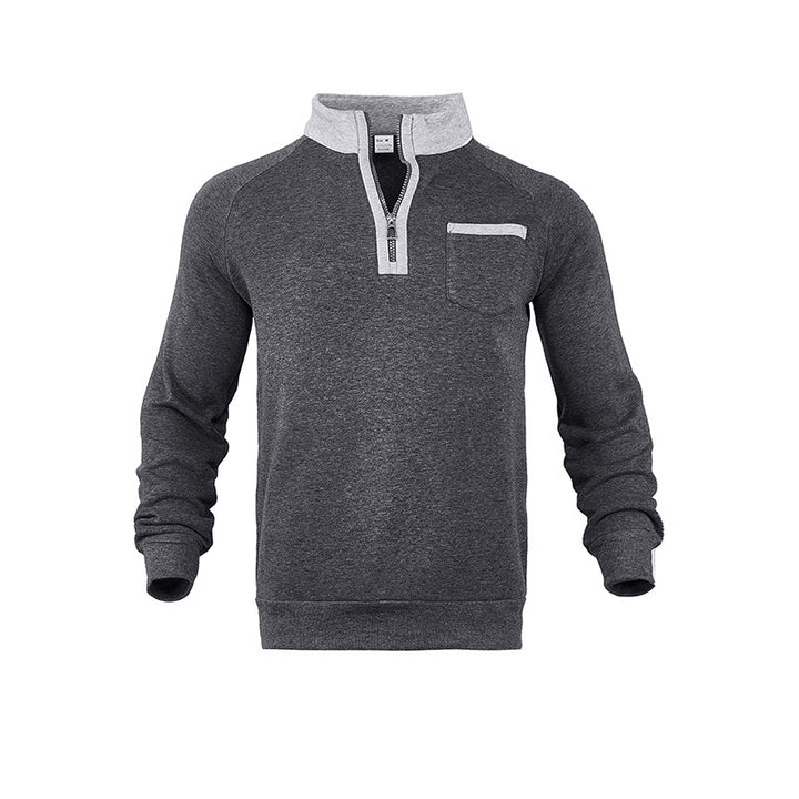 Herrar sportigt sweatshirts med halvmångdragning och bröstficka Mirla-Eva Jonsson