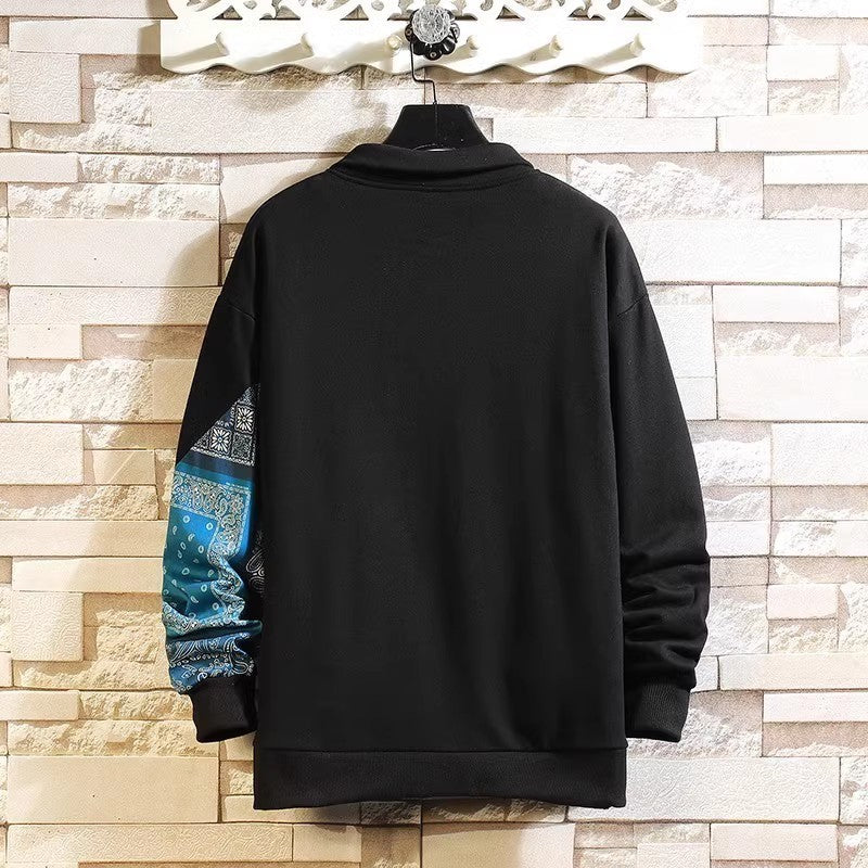 Herrar stilfull polo-tröja med paisley-design och klassisk krage Mirla-Eva Jonsson