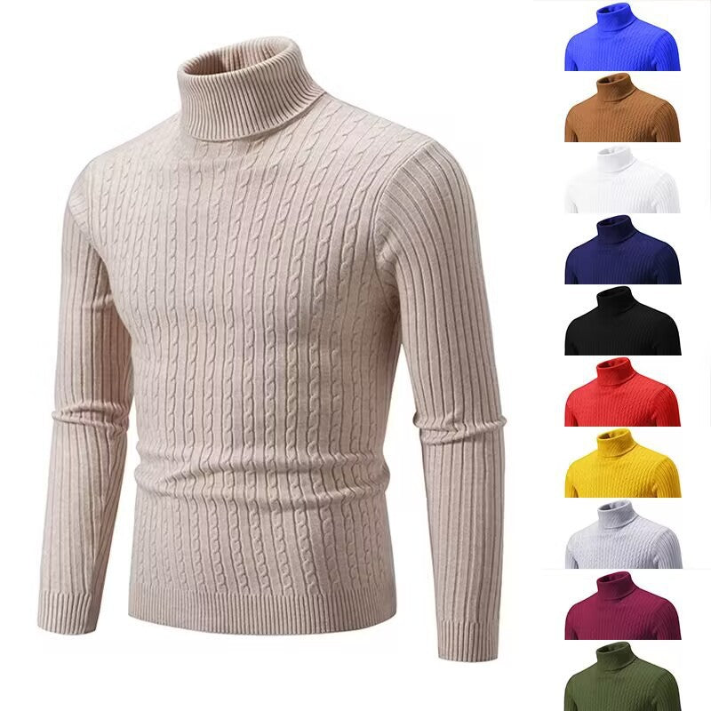 Herrar stilfull polokragepullover i fint stickat Mirla-Eva Jonsson
