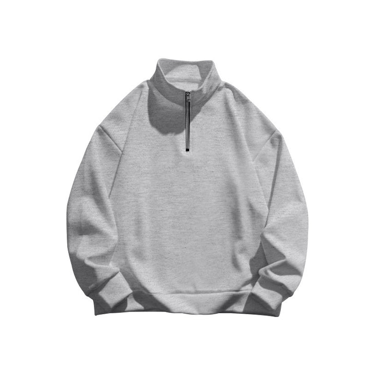 Herrar stilig fleece-tröja med hög ståkrage och dragkedja Eva Jonsson-Eva Jonsson