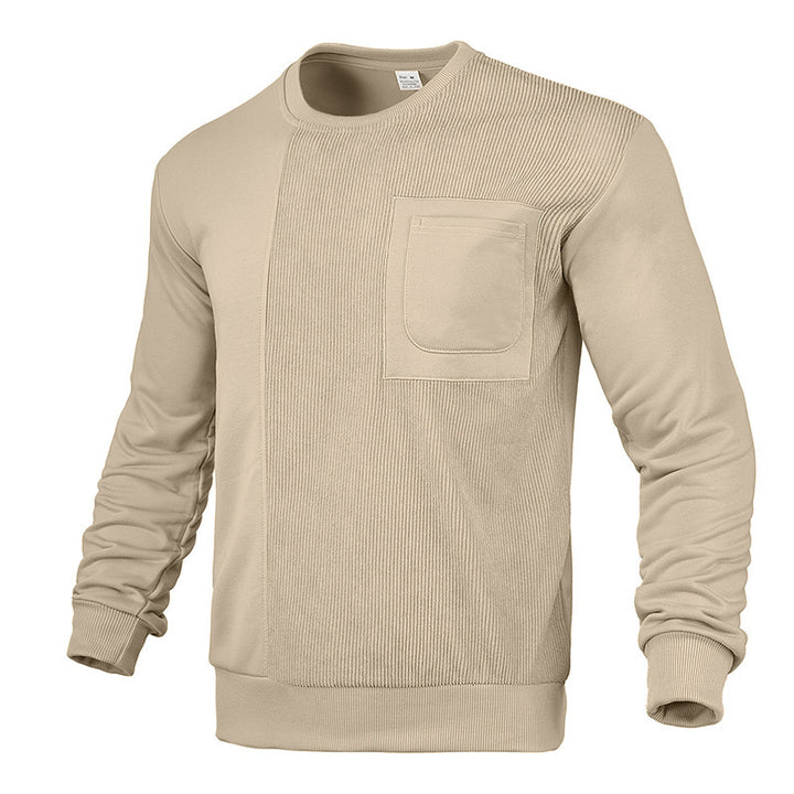 Herrar stilig sweatshirt med innovativ textur och praktisk bröstficka Eva Jonsson-Eva Jonsson