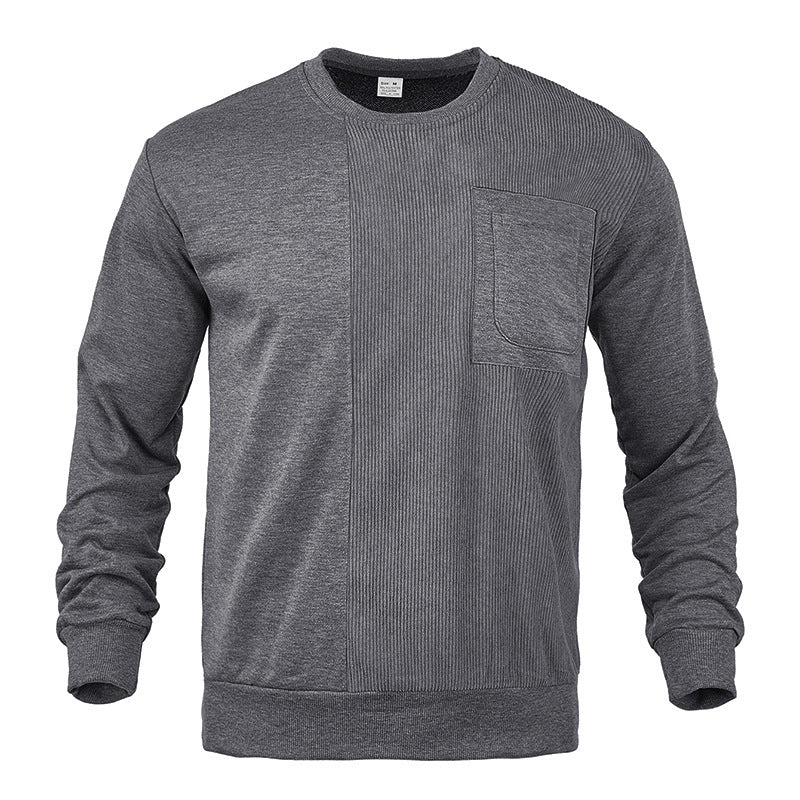 Herrar stilig sweatshirt med innovativ textur och praktisk bröstficka Eva Jonsson-Eva Jonsson