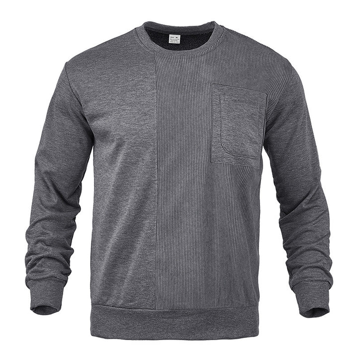 Herrar stilig sweatshirt med innovativ textur och praktisk bröstficka Eva Jonsson-Eva Jonsson