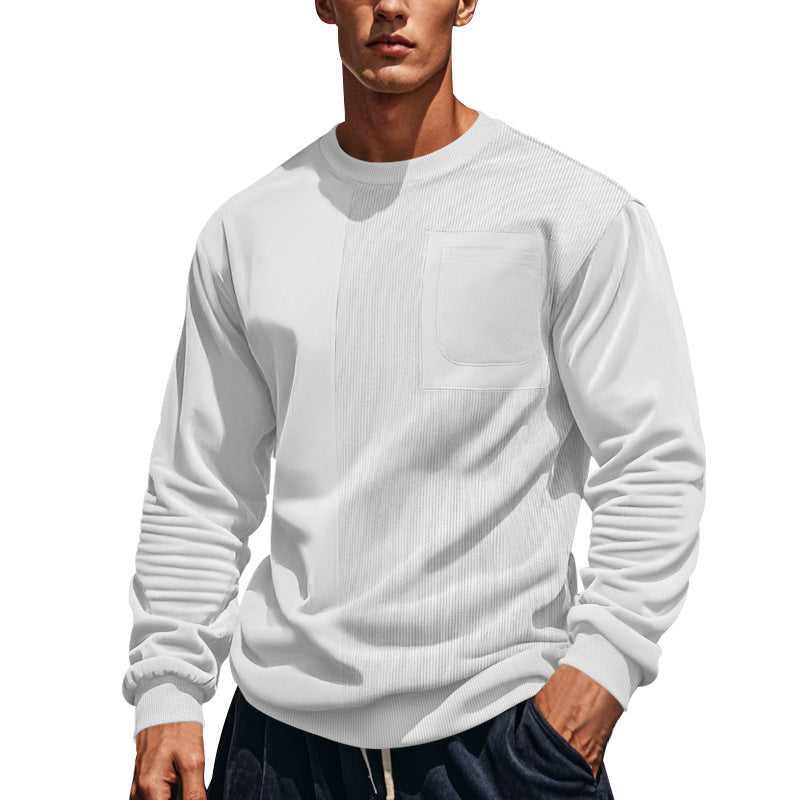 Herrar stilig sweatshirt med innovativ textur och praktisk bröstficka Eva Jonsson-Eva Jonsson
