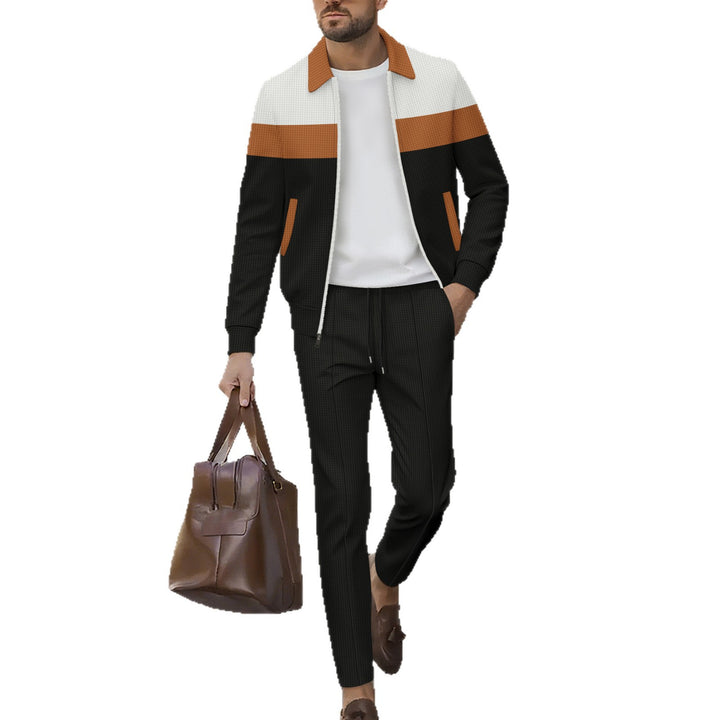 Herrar stiliga fritidsjacka med modern design och bekväma joggingsbyxor Eva Jonsson-Eva Jonsson