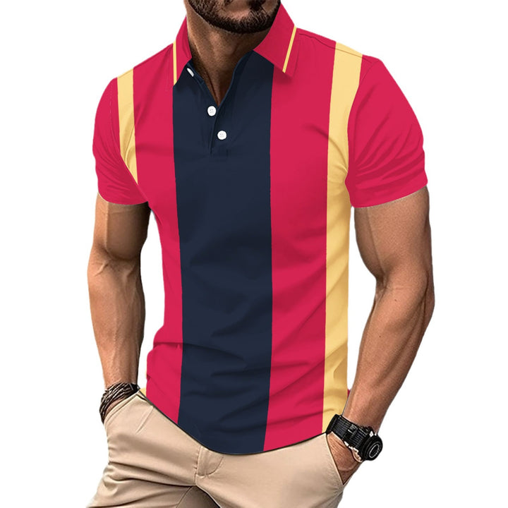 Herrar stiligt Polo-Shirt med moderna färgblock Mirla-Eva Jonsson