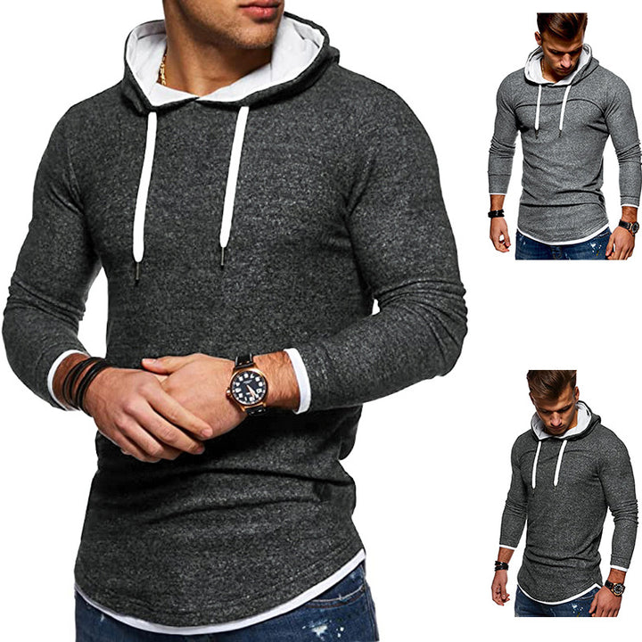 Herrar sweatshirt med innovativ layering-design och kontrasterande huva Mirla-Eva Jonsson