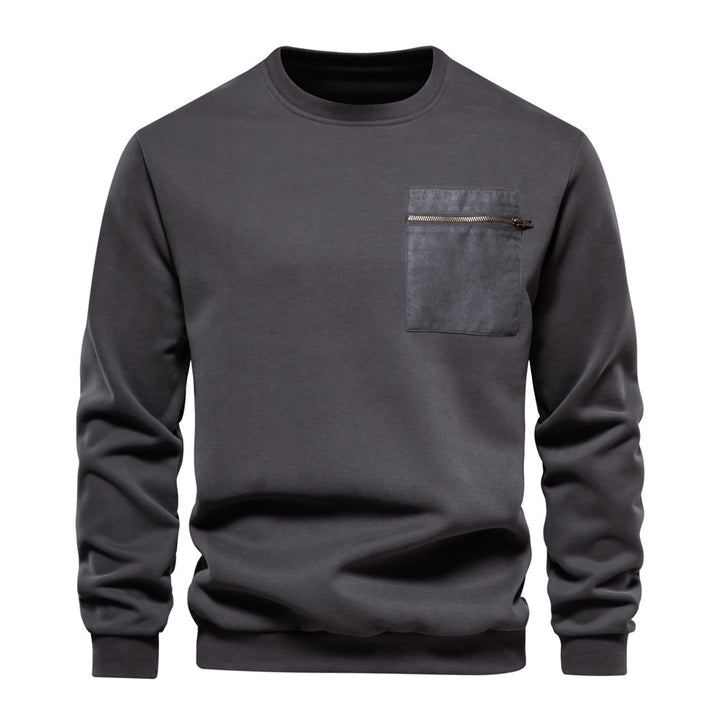 Herrar sweatshirt med praktisk bröstdragkedja och mjukt innerfoder Mirla-Eva Jonsson