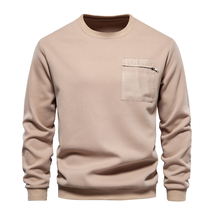 Herrar sweatshirt med praktisk bröstdragkedja och mjukt innerfoder Mirla-Eva Jonsson