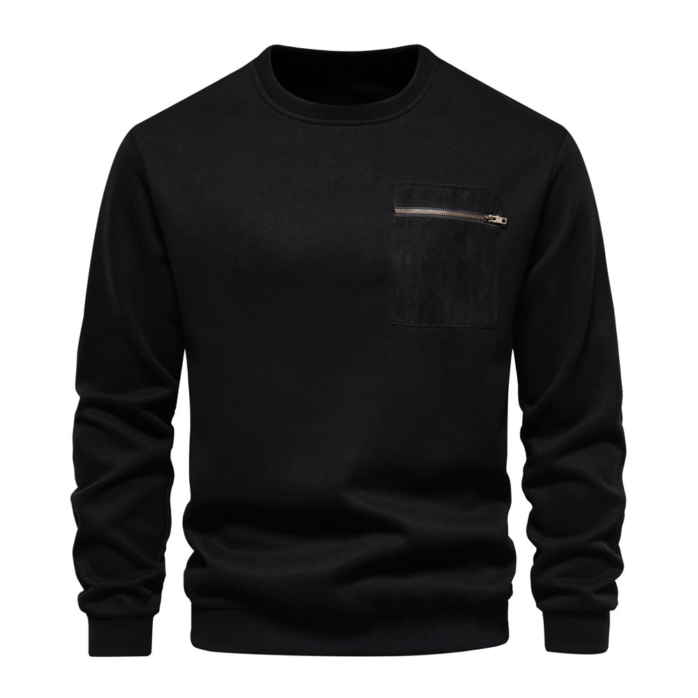 Herrar sweatshirt med praktisk bröstdragkedja och mjukt innerfoder Mirla-Eva Jonsson