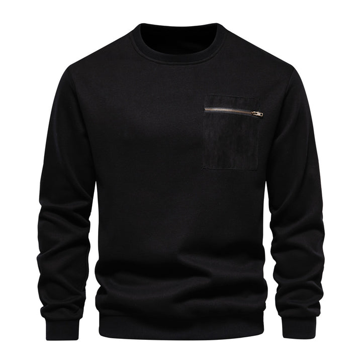 Herrar sweatshirt med praktisk bröstdragkedja och mjukt innerfoder Mirla-Eva Jonsson