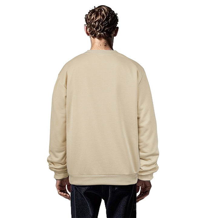 Herrar trendig sweatshirt med strukturerad design och praktisk bröstficka Mirla-Eva Jonsson