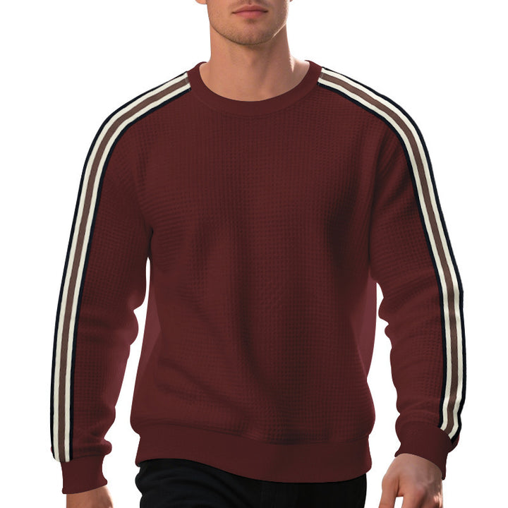 Herrar trendy sweatshirt med strukturerad design och kontrasterande ärmar Mirla-Eva Jonsson