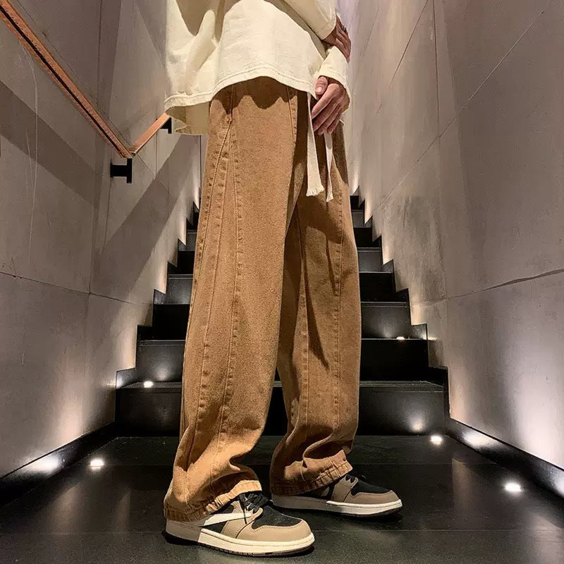 Herrar vida denimbyxor i urban stil med avslappnad passform och bekväm resår Mirla-Eva Jonsson